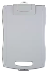 CLIPBOARD, PLASTIC, WITH STORAGE, LETTER SIZE, GREY LARGE